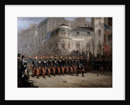 The Return of the Troops to Paris from the Crimea, Boulevard des Italiens, in front of the Hanover Pavilion, December 1855 by Emmanuel Masse
