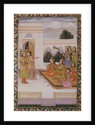 Joseph presented to the wives of Mizr by Zuleika, Potiphar's wife, episode from the popular Persian poem 'Yusuf and Zulaikha' by Jami c.1780 by School Mughal