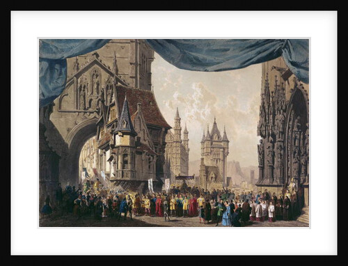 Stage design for Act I of 'La Juive', first performed at the Paris Opera on 23rd February 1835 by French School
