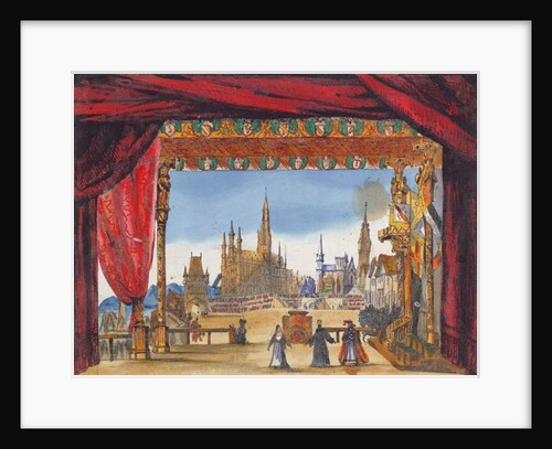 Stage design for Act V of 'La Juive', first performed at the Paris Opera on 23rd February 1835 by French School