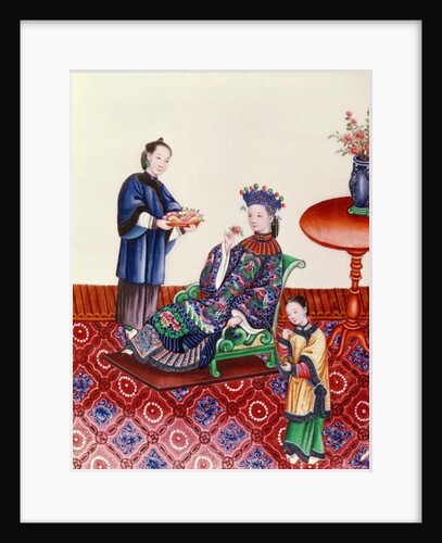 Elegant Chinese lady smelling a flower by School Chinese