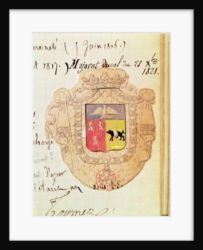 Coat of arms of Charles Maurice de Talleyrand-Perigord Prince of Benevento by French School