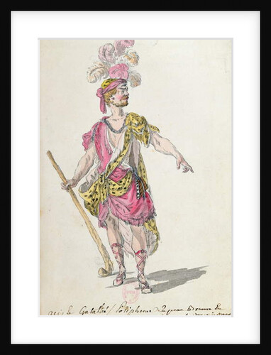 Costume design for a performance in Paris in 1762 of Lully's opera 'Acis et Galatee' by Nicolas Boquet