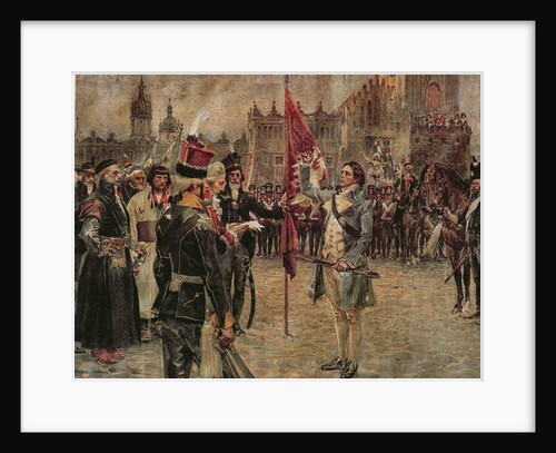Tadeusz Kosciuszko arrives in Cracow on the 24th March 1794 to rally the Polish people to fight the Russian invasion, 1911 by Wojciech Kossak