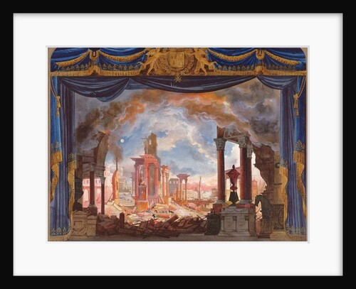 Stage Design for Act III of 'Le Siege de Corinthe' by Rossini by French School