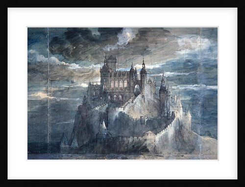 Set design for a production of Hamlet at the Comedie Francaise, 1884 by French School