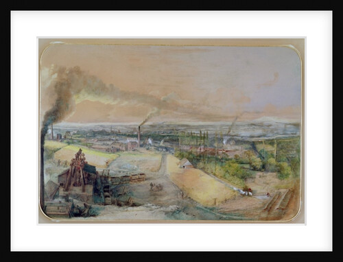 Industrial landscape in the Blanzy coal field, Saone-et-Loire, c.1860 by Ignace Francois Bonhomme