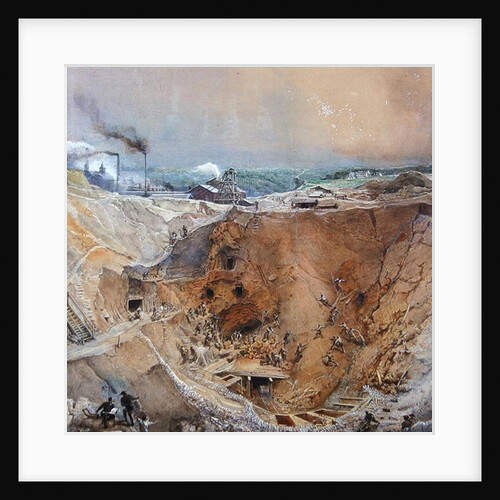 Opencast Mining at Vieille Montagne, Saone et Loire, c.1854 by Ignace Francois Bonhomme
