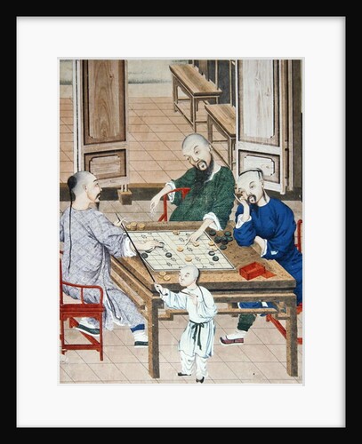 A game of strategy in China, late 18th century by School Chinese