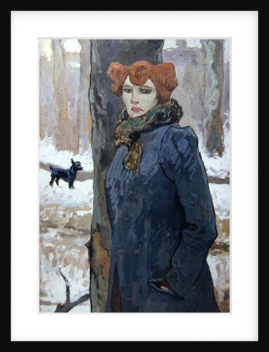 A prostitute in a forest in winter by Robert Noir