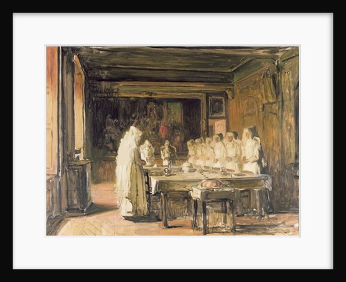 The Sisters of the Hospice de Beaune Saying Grace, late 19th century by Joseph Bail