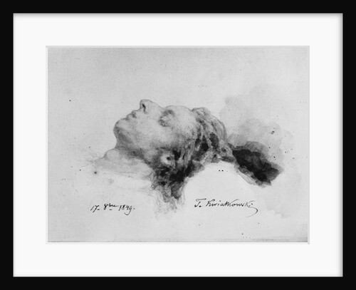 Frederic Chopin on his deathbed, 17th October 1849 by Antar Teofil Kwiatowski