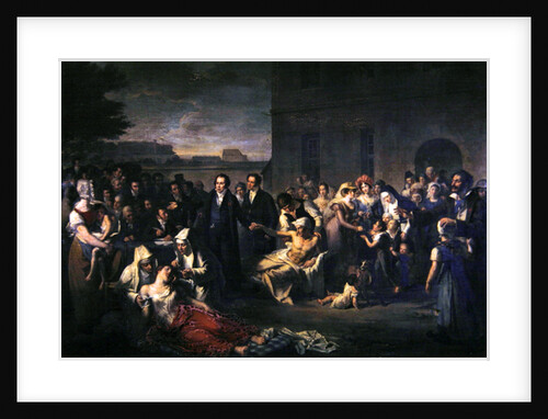 Jean-Louis Alibert treating typhoid patients at the Hopital Saint-Louis by French School