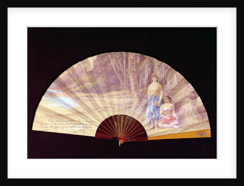 Fan painted for Madame Alice Louis-Barthou, 1910 by Pierre Loti