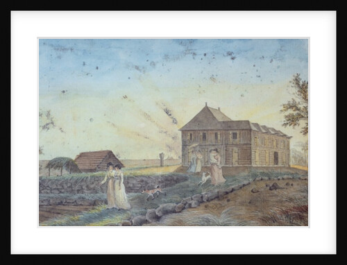 Family setting off for a walk, Ile de la Reunion, c.1813 by Jean-Joseph Patu de Rosemont