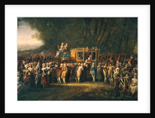 King Louis XVI being taken from Versailles to Paris by the women of Les Halles in October 1789 by Joseph Navlet
