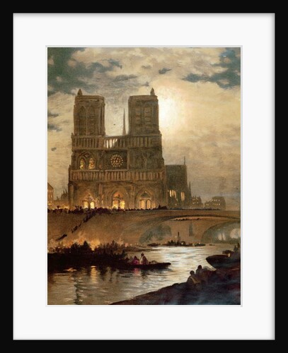 View of the West facade of the Cathedral of Notre-Dame, Paris, c.1840 by French School