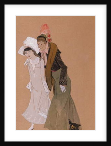 Mme Alvarez with her granddaughter, Gigi, 1943 by Georges de Feure