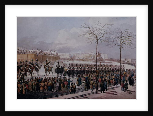The Insurrection of the Decembrists at Senate Square, St. Petersburg on 14th December, 1825 by School Russian