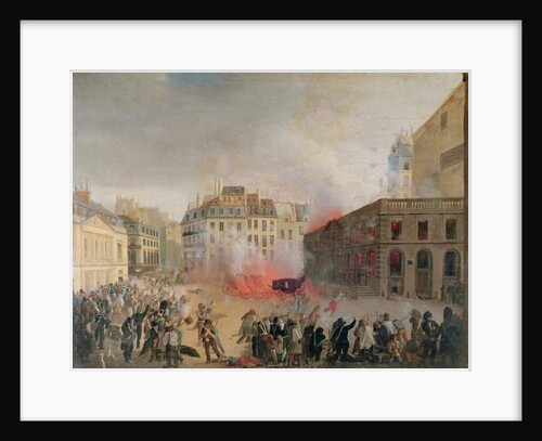 The Water Tower on Fire, Place du Palais Royal, 24 February 1848 by French School