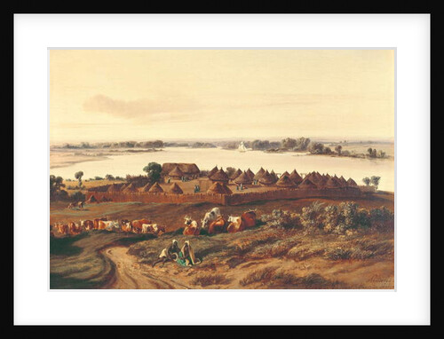 Village in Senegal by Edouard Auguste Nousveaux