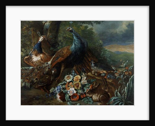 Landscape with Peacock and Game by Italian School