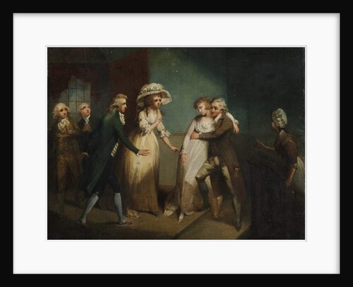 Camilla fainting in the arms of her father by Henry Singleton