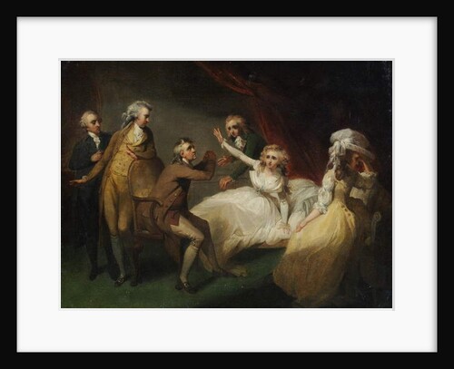 Camilla recovering from her swoon, illustration of a scene from 'Camilla', or 'A Picture of Youth'. by Henry Singleton