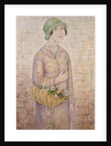 A Girl with a Basket of Flowers by Tadeusz Makowski