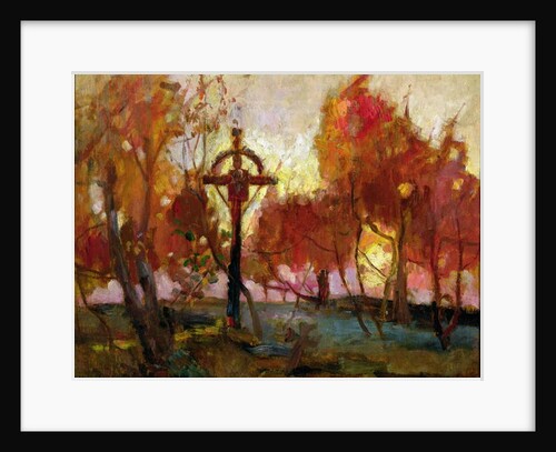 Landscape with a Cross by Tadeusz Makowski