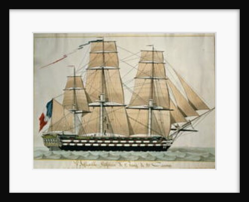 L'Inflexible Vaisseau de v. Rang de 90 Canons c.1835 by French School
