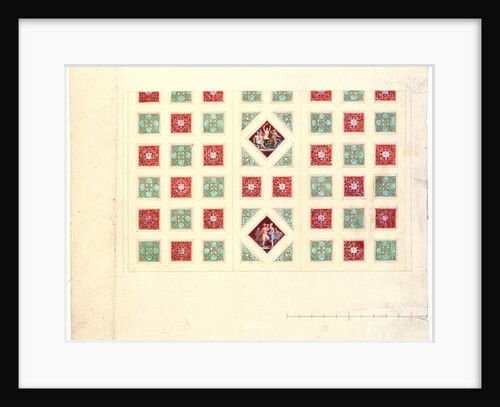 Ceiling design for Ludwig I's writing room at the Konigsbau Residence, Munich, c.1835 by Leo von Klenze