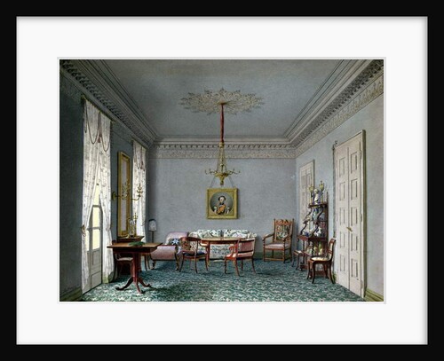 Drawing room Interior in the Palace in Stuttgart, Wurttemburg by Ludwig Holthausen