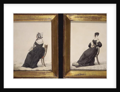 Two Portraits of Widows, 1837 by Richard Dighton