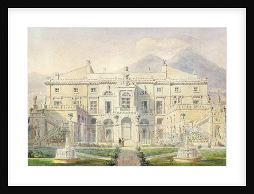 View of a Villa on the Bay of Naples by Pierre Francois Leonard Fontaine