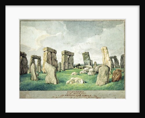Stonehenge in it's Present State, an Anpedilunian Temple, 1821 by English School