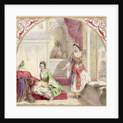 A Moorish Interior with Two Women, c.1840 by English School