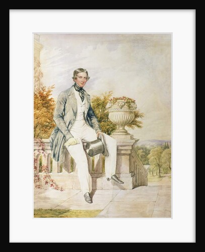 Portrait of a Seated Gentleman on a Terrace, 1843 by William Bootham