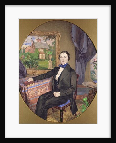 Portrait of a Young Man in a Victorian Interior, 1850 by Frederick William Lock