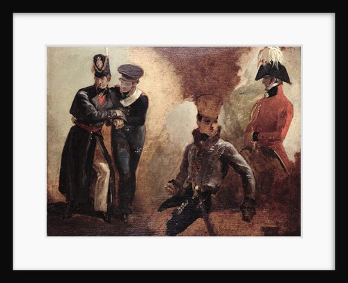 Studies of a Coldstream Guards Officer and Military Portraits, 1815 by George Jones