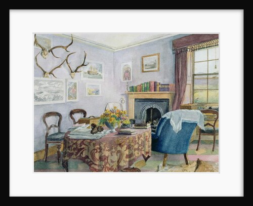 Drawing Room Interior in a Country House in Scotland, c.1850 by School Scottish