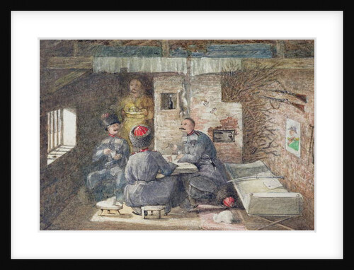 Cossak Hut Interior in Russia, 12 Miles West of Kertch, 1855 by General E.W. Wray