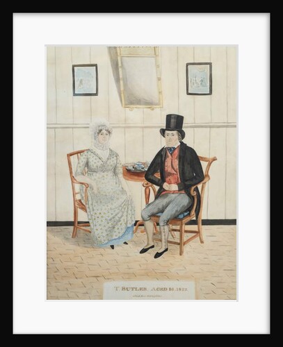 Portrait of T. Butler and his daughter M. Yates, c.1822 by English School
