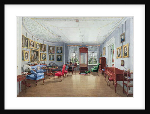 Drawing room picture gallery interior, c.1835 by Danish School