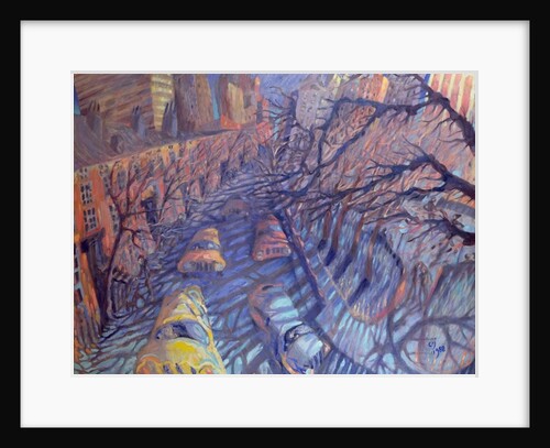 Wind on Washington Square, New York City, 1988 by Charlotte Johnson Wahl