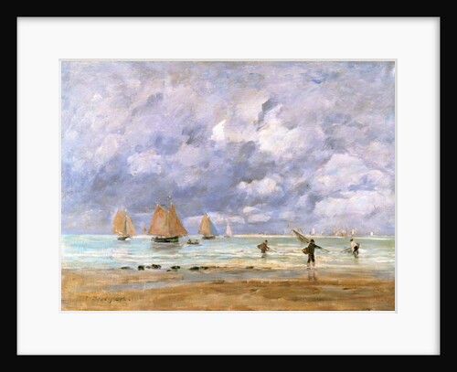 Fishermen and Sailboats in Trouville, 1892 by Eugene Louis Boudin