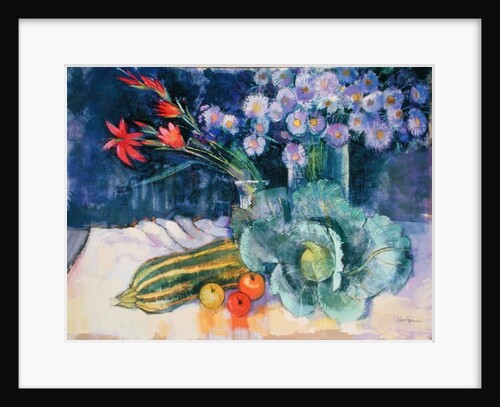 Still Life with Fruit and Flowers by Claire Spencer