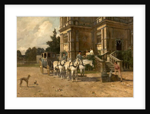 Front View of Wollaton Hall, Nottingham with Horse and Carriage, c.1880-1906 by Arthur Walker Redgate