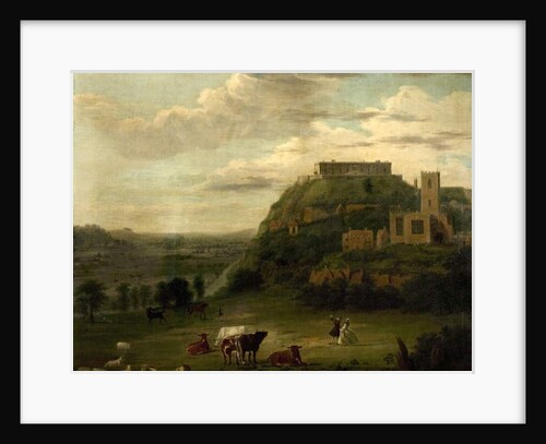 View of Nottingham Castle with St Nicholas' Church and Houses, c.1742-50 by Paul Sandby