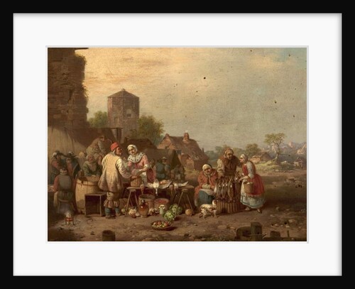 Village Market Scene by William Malbon
